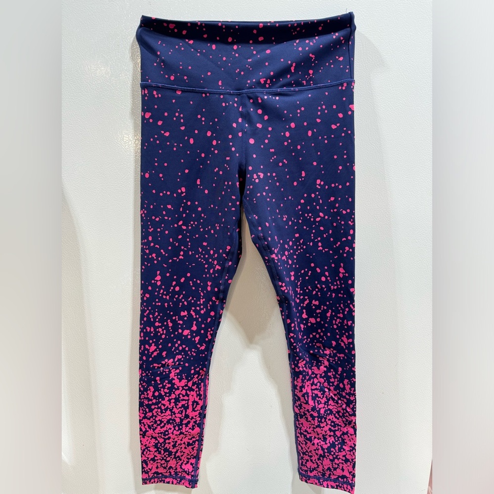 ZYIA indigo and shocking pink leggings, size 4